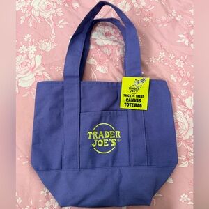 Trader Joe's Purple Canvas Tote Bag